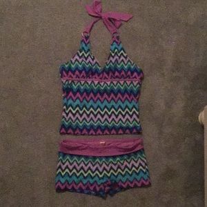 Two piece matching Justice swimsuit